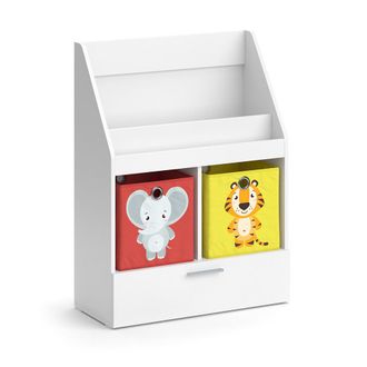 Vicco Estanter&iacute;a Infantil Luigi, Blanco, 72 X 96.2 Cm Con Caj&oacute;n Y 2 Cajas Plegables Opt.5 Vicco