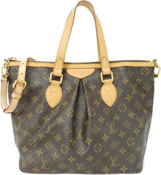 Louis Vuitton Brown Coated Canvas Handbag Tote Bag (Pre-Owned)