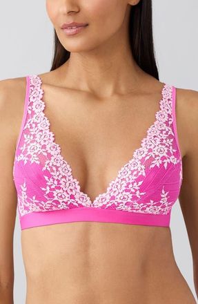 Wacoal Embrace Lace Wire Free Bralette in Wild Azalea/Cradle Pink at Nordstrom, Size 34A-C