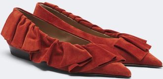J.W.Anderson Ruffled suede flats