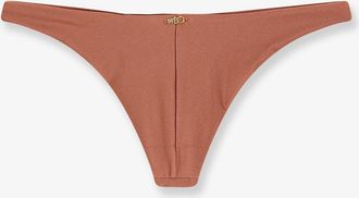 PatBo Womens Lycra Bikini Bottoms With High-Cut Leg Brown Polyamide Swimwear Sea Clothing