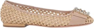Roger Vivier Stro Ballerinas - Dames - Ballerinas - Beige - 36 EU - Schoenen