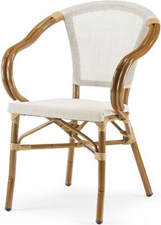 LLR Collection Stapelbarer Gartenstuhl Prato mit Armlehnen - Beige