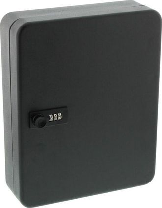 OEM Caja De Llaves Con Cerradura De Combinaci&oacute;n, 36 Ganchos Numerados, Armario Para Llaves Kc 28 C, Chapa De Acero, Negro Mate