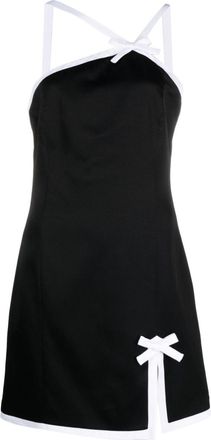 Msgm contrast-trim minidress - women - Viscose - 38 - Black