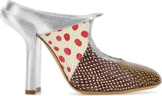 Dries Van Noten Printed Leather Mules