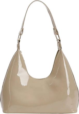 Generic Compatible For Retro Shoulder Bags Leather Armpit Bag Style Womens Handbag Lady(Khaki)