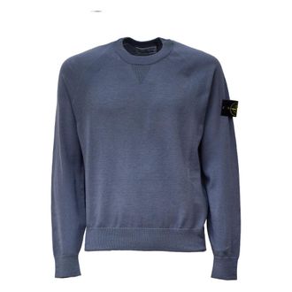 Stone Island Crewneck Jumper with Ribbed Trims - male - Stone Island - Round-neck Knitwear - Gray - XL - Knitwear