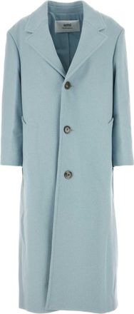 Ami Ami Powder Blue Wool Blend Coat