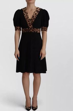 Dolce & Gabbana leopard-print knee-length dress