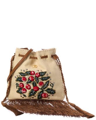 Valentino Nellcote Alice Linen & Leather Tote