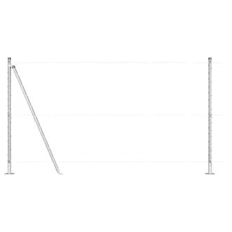 Berkfield Home Fence Posts Set of 52 Galvanised steel 3.2 x 3.2 x 78.5 cm in Silver