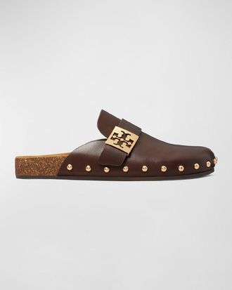 Tory Burch Mellow Leather Buckle Slide Mules