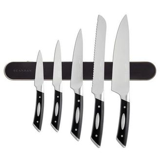 Scanpan Classic 6-Piece Knife Set With Magnet Bar in Black at Nordstrom