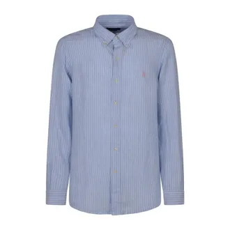 Polo Ralph Lauren Casual Shirts, male, Blue, Size: XL Woven Sport Shirt