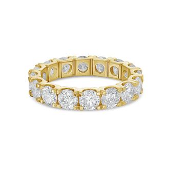 Diana M. Jewels 14kt yellow gold 6.00 cts round lab grown diamond eternity band in U-prong setting