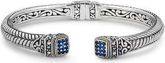 Samuel B. Woven Pav&eacute; Tipped Bangle in Blue Sapphire at Nordstrom Rack