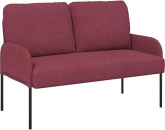 vidaXL Sof&aacute;s Con Coj&iacute;n 110cm Rojo Vino Madera Contrachapada Vidaxl