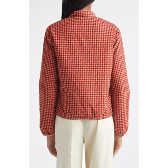 Moncler Lanset Check Print Knit Jacket at Nordstrom, Size 00