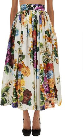 Dolce & Gabbana Flower Bouquet Print Skirt-Donna
