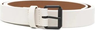 Sofie D'Hoore Varnia Leather Wide Belt MM 25 - Dames - Riemen - Beige - 85 CM - Leer - Accessoires
