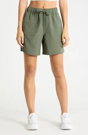 90 Degree by Reflex Citylite Hailey Woven Hiking Shorts in Thyme at Nordstrom Rack, Size X-Large
