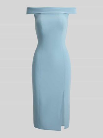 Lauren Ralph Lauren Eng anliegendes Cocktailkleid mit Carmen-Ausschnitt Modell WOVEN-BODYCON-DRESSES in Hellblau, Gr&ouml;&szlig;e 46