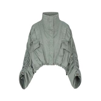 Balmain Bomber Jackets, female, Green, Size: XS Balmain Coats