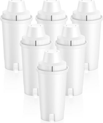 OEM Paquete De 6 Filtros De Agua De Repuesto Para Jarras Y Dispensadores De Agua Brita, Libres De Bpa Y Con Certificaci&oacute;n Nsf, Modelos Classic Ob03, Mavea
