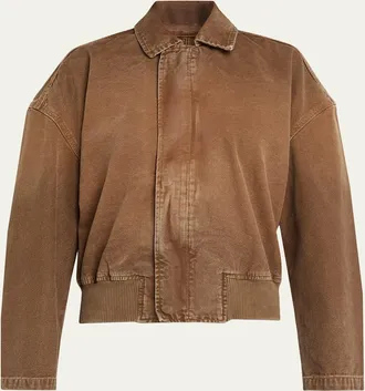 Slvrlake Denim Harlem Curve-Sleeve Denim Jacket