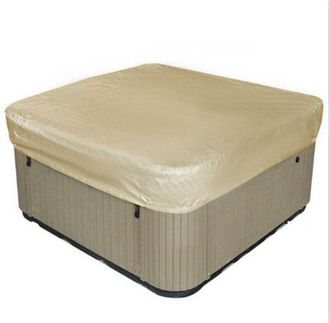 OEM Housse De Spa - Polyester 190t Impermeable Anti-uv - Pour Spa Carr&eacute; Ext&eacute;rieur - 207 X 207 X 30 Cm - Beige