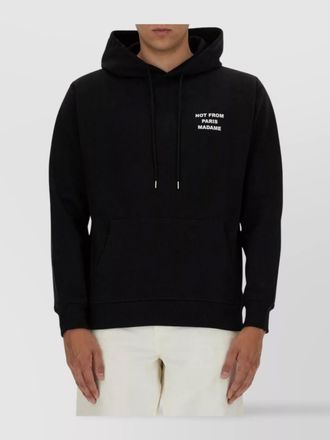 Dr&ocirc;le de Monsieur graphic motto hooded sweatshirt
