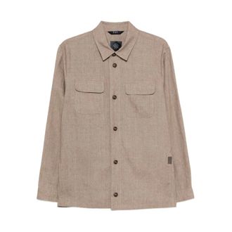 Fay Casual Shirts, male, Beige, Size: 2XL Ngm74520610 WXG S405 Classic Linen Shirt