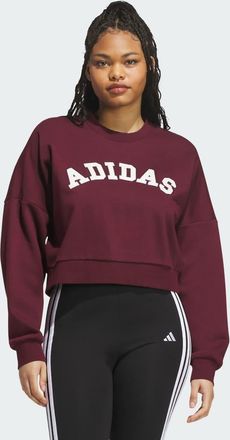 adidas felpa con grafica logo in ciniglia bordeaux-Rosso