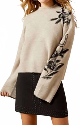 Ariat All In Embellished Sweater In Oatleal Heather