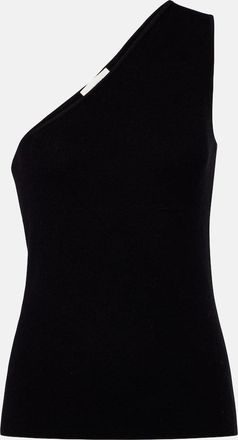 Lisa Yang One-shoulder cotton and cashmere top