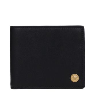 Versace Black Leather Mens Wallet