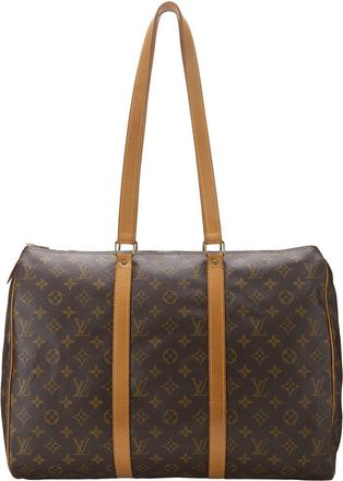 Louis Vuitton Brown Monogram Coated Canvas & Vachetta Leather Sac Flanerie 45 (Authentic Pre-Loved)