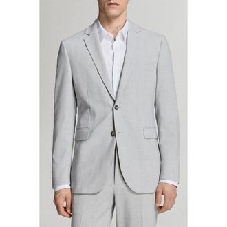 Mango Superslim Fit Stretch Sport Coat in Light Heather Grey at Nordstrom, Size 36