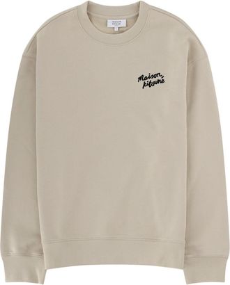 Maison Kitsun&eacute; Neutrals Left Chest Embroidered Sweatshirt