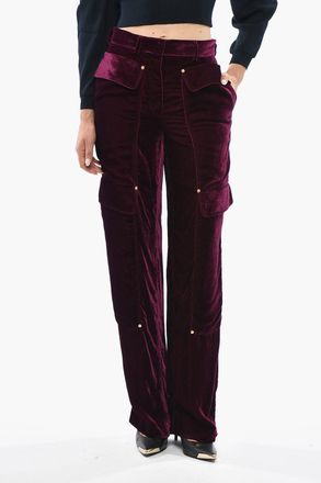 Stella McCartney Pantaloni Cargo in Velour con Passanti Stella McCartney