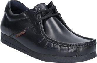 Base London Event Zwarte Leren Veterschoenen Voor Heren