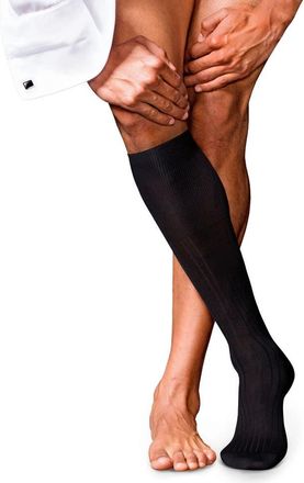 Falke No. 13 Piuma Cotton Luxury Dress Socks in Black at Nordstrom, Size Medium