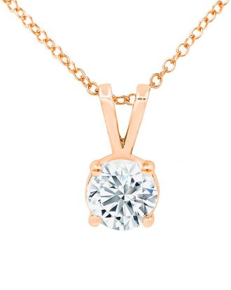 Diana M. Jewels Fine Jewelry 14K Rose Gold 1.00 Ct. Tw. Diamond Pendant Necklace