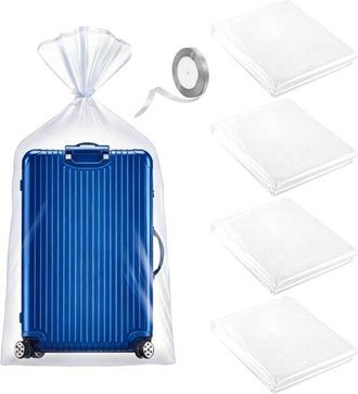 OEM Juego De 4 Bolsas De Almacenamiento De Pl&aacute;stico Transparente Extragrandes, 100 X 150 Cm, Reutilizables E Impermeables Para Ropa