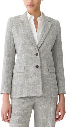 Lafayette 148 New York Double Button Fitted Wool-Blend Blazer