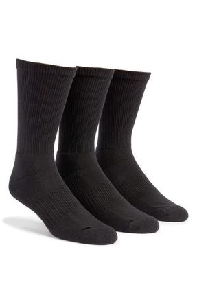 Nordstrom 3-Pack Everyday Cotton Blend Crew Socks in Black at Nordstrom