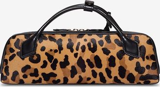 Alaia Tasche aus Leder mit Leopardenprint Le Teckel Clutch