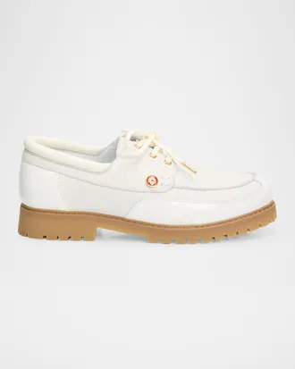 Casablanca Men & apos;s Hideki Leather Boat Shoes