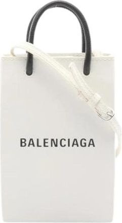 Balenciaga Pre-owned Vintage Mini Bag - Dames - Vintage Mini Tas - Wit - ONE Size - Leer - Vintage